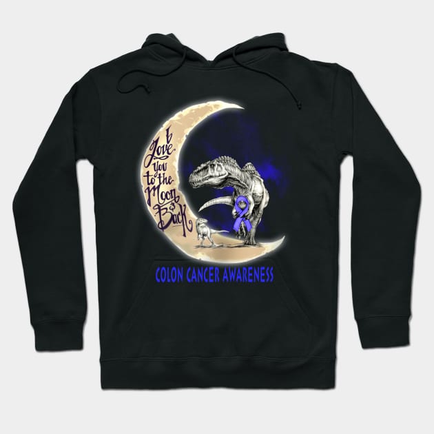 colon cancer dinosaur moon Hoodie by TeesCircle